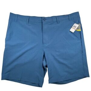 PGA Tour Course Comfort 4-Way Stretch Golf Shorts Mens Blue NWT 9" Size 42